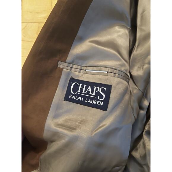 CHAPS Ralph Lauren Faux Suede Brown Jacket Blazer Classic Western Equestrian 46R - Picture 2 of 4